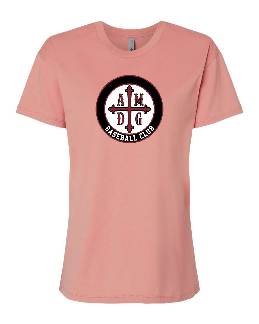 AMDG Baseball - Women's Relaxed Cotton AMDG Circle Logo | T-Shirt