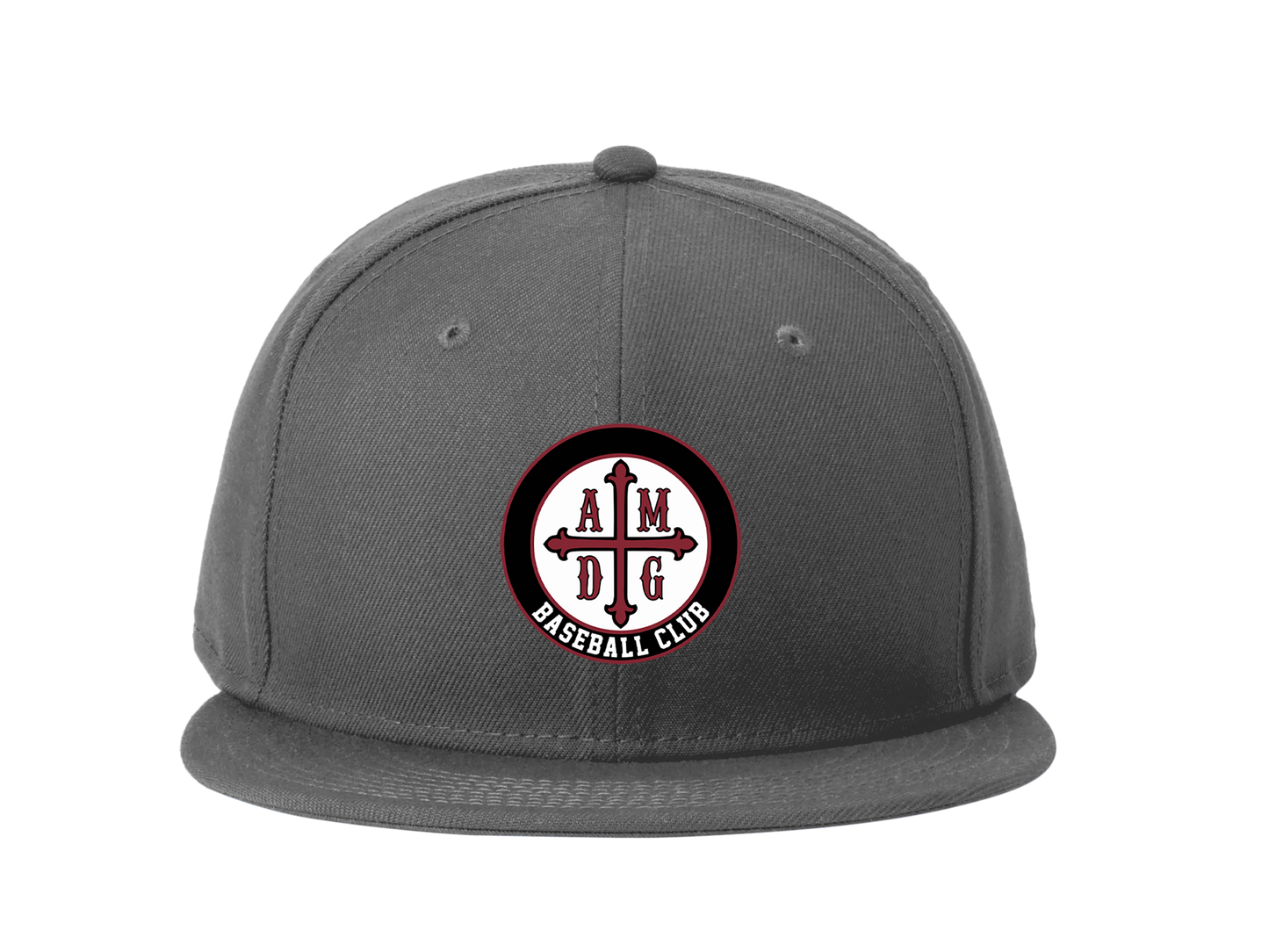 AMDG Baseball - New Era ® Standard Fit Flat Bill - AMDG Circle Logo Patch | Snapback Hat