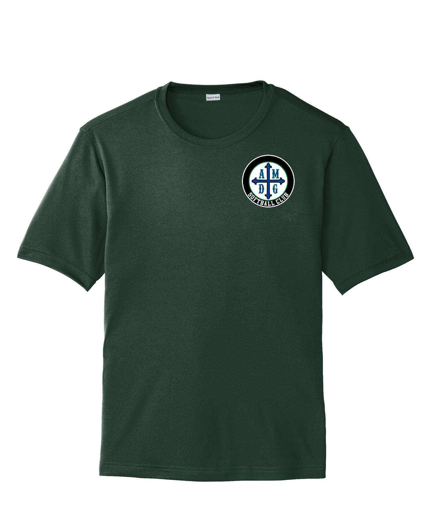AMDG Softball- Men's Competitor Tee - AMDG left chest Circle Logo | T-Shirt