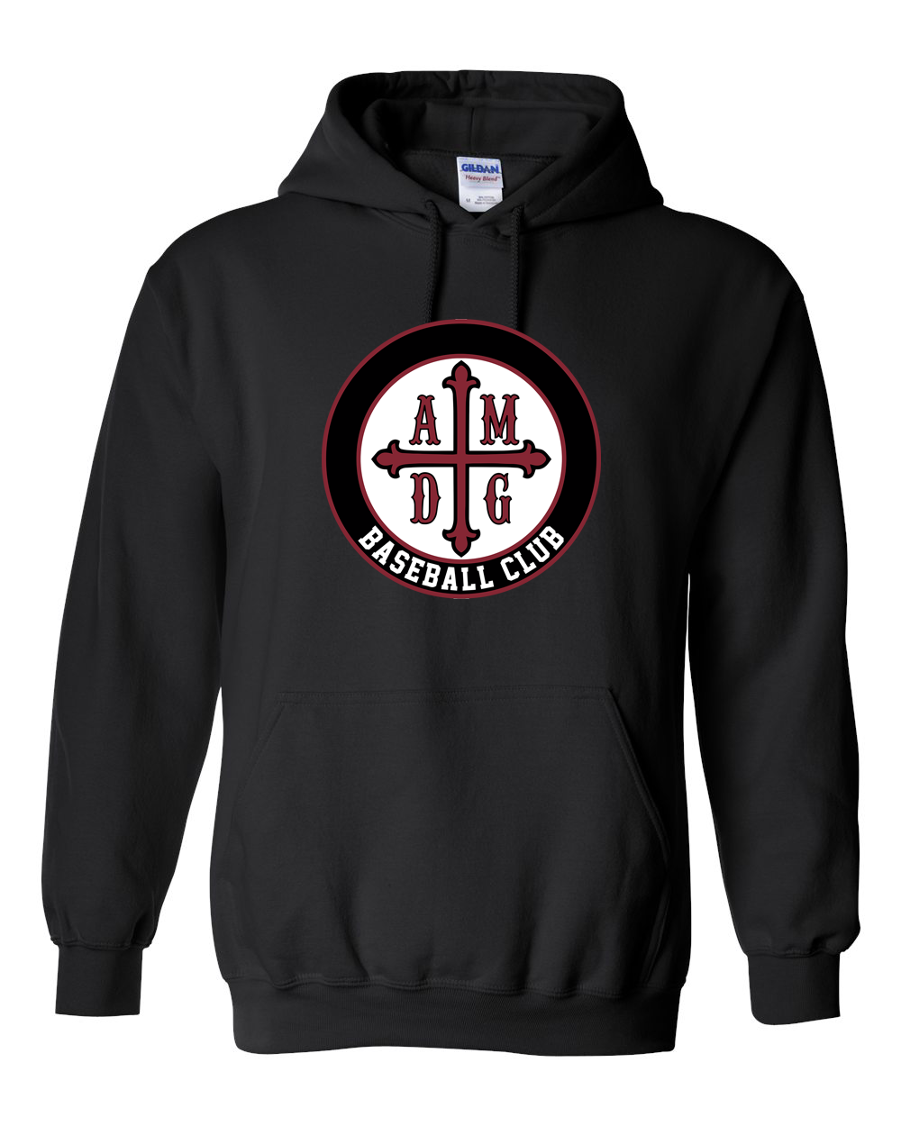 AMDG Baseball - Unisex Hooded Pullover- AMDG Circle Logo | Hoodie