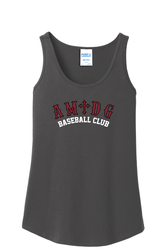 AMDG Baseball - Women's Cotton Tank - AMDG Curve Text | Tank