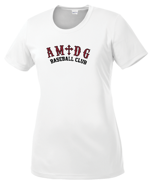 AMDG Baseball- Women's Short Sleeve Competitor - AMDG Curve Text | Tee