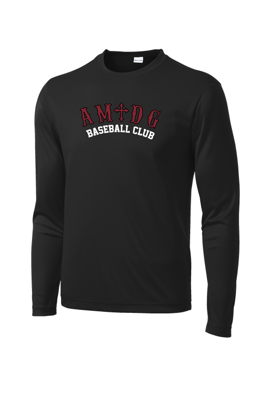 AMDG Baseball - Men's Long Sleeve Competitor-AMDG Curve Text | Tee