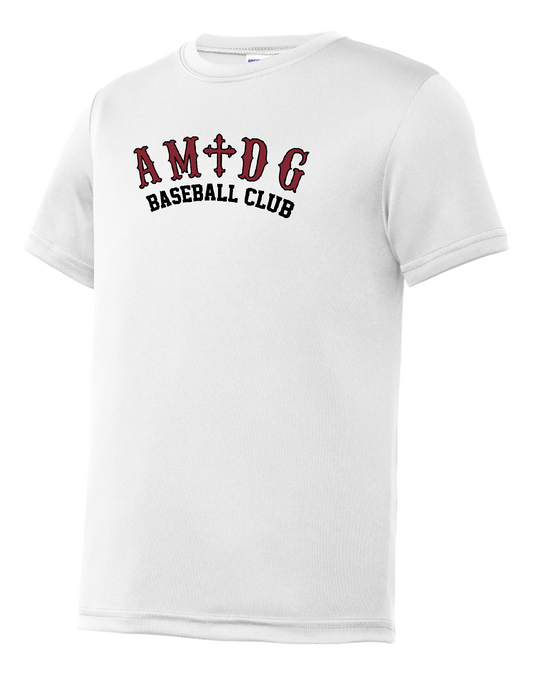 AMDG Baseball- Youth Short Sleeve Competitor- AMDG Curve Text | Tee