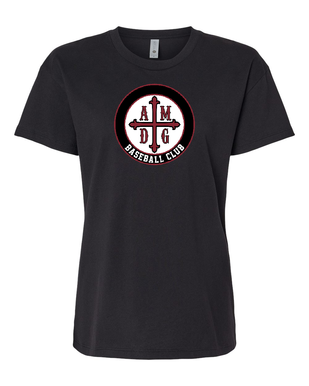 AMDG Baseball - Women's Relaxed Cotton AMDG Circle Logo | T-Shirt