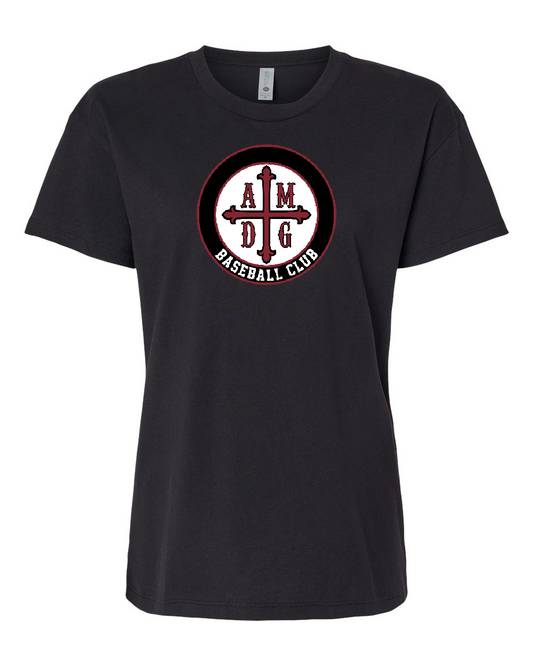 AMDG Baseball - Women's Relaxed Cotton AMDG Circle Logo | T-Shirt