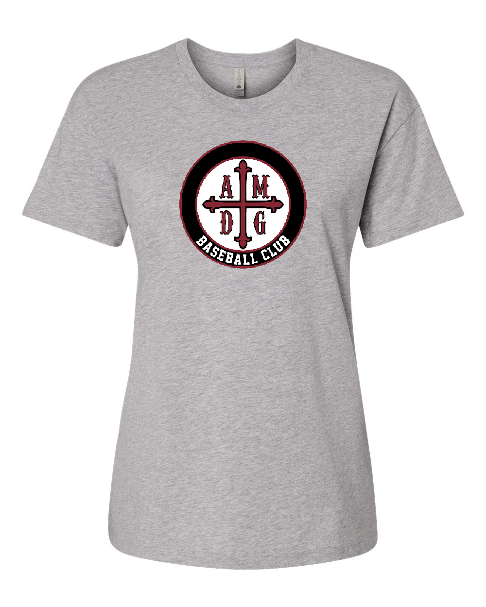 AMDG Baseball - Women's Relaxed Cotton AMDG Circle Logo | T-Shirt
