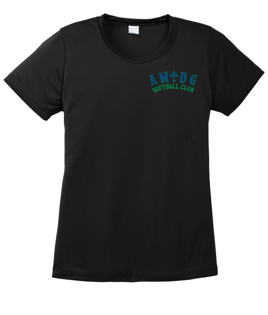 AMDG Softball- Women's Competitor Tee - AMDG Curved Logo | T-Shirt