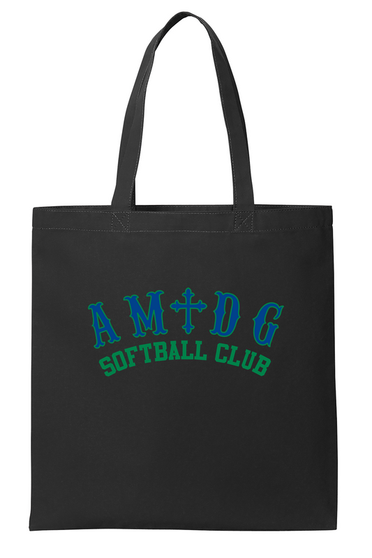 AMDG Softball - AMDG Curve Text | Tote